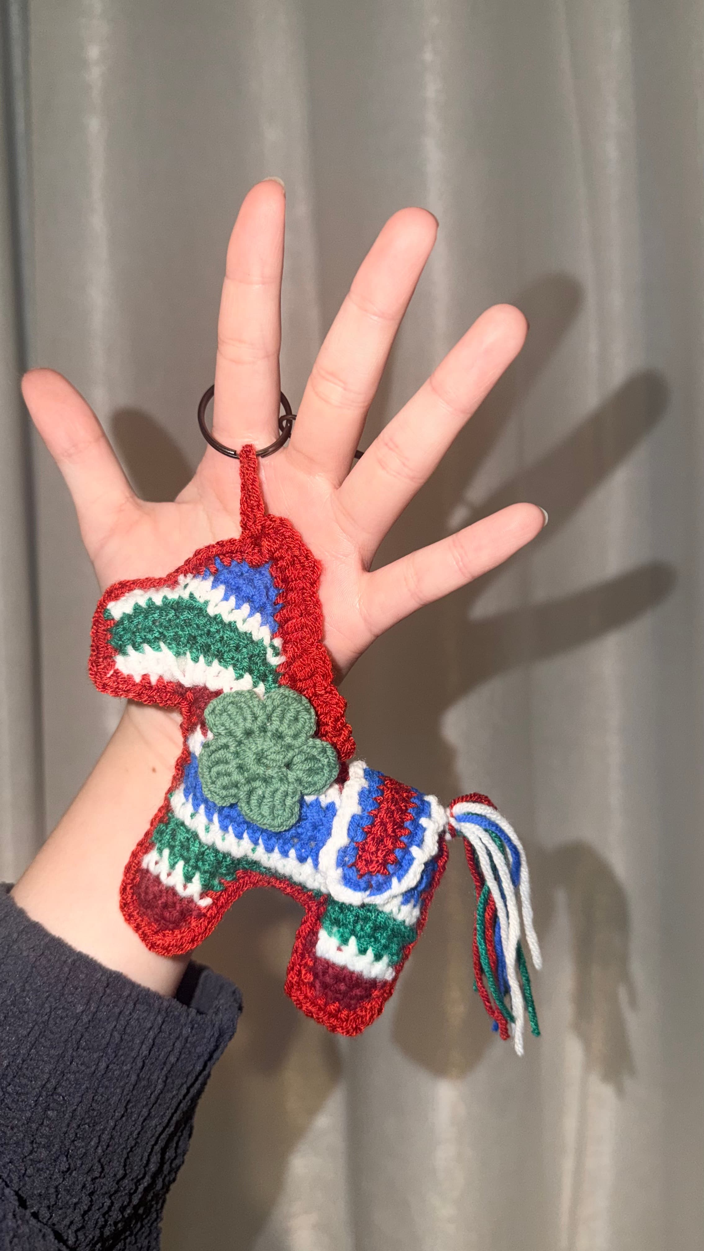 波西彩條小馬鑰匙圈 - 鑰匙圈 / 日常使用 - 鉤針手作作品圖片 2